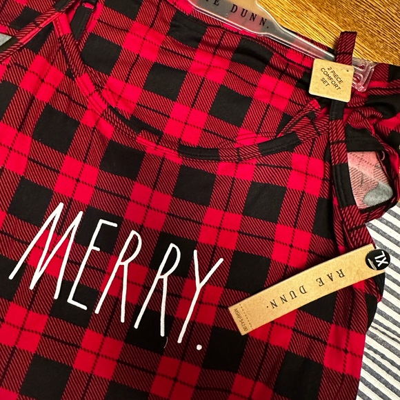 New Rae Dunn Cami Set Plaid 'Merry' Top Undies Xl Women’s - Picture 2 of 2